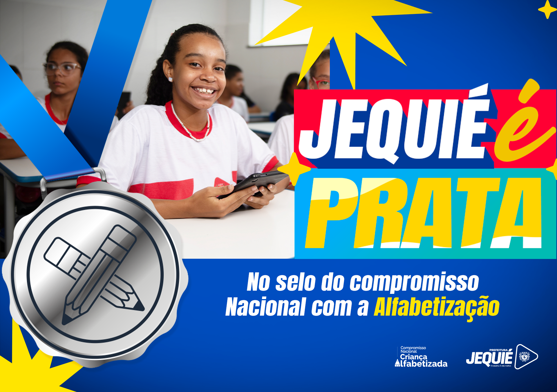 Prefeitura de Jequié alcança inédito Selo Prata de Alfabetização e consolida avanços na Educação