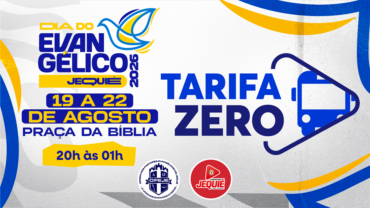 Prefeitura de Jequié garante transporte público gratuito para programação do Dia do Evangélico