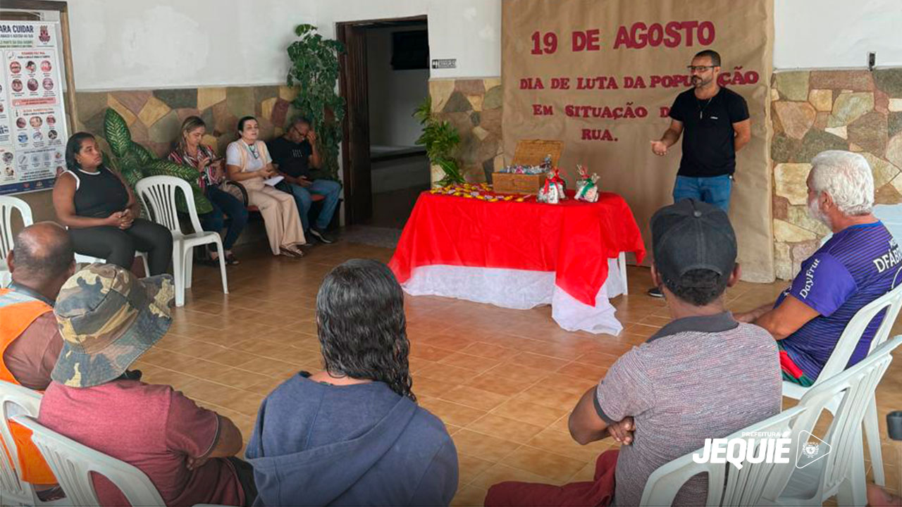 Prefeitura de Jequié promove ação integrativa para pessoas assistidas pelo Centro Pop